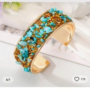 thin bangle gold with beautiful stones